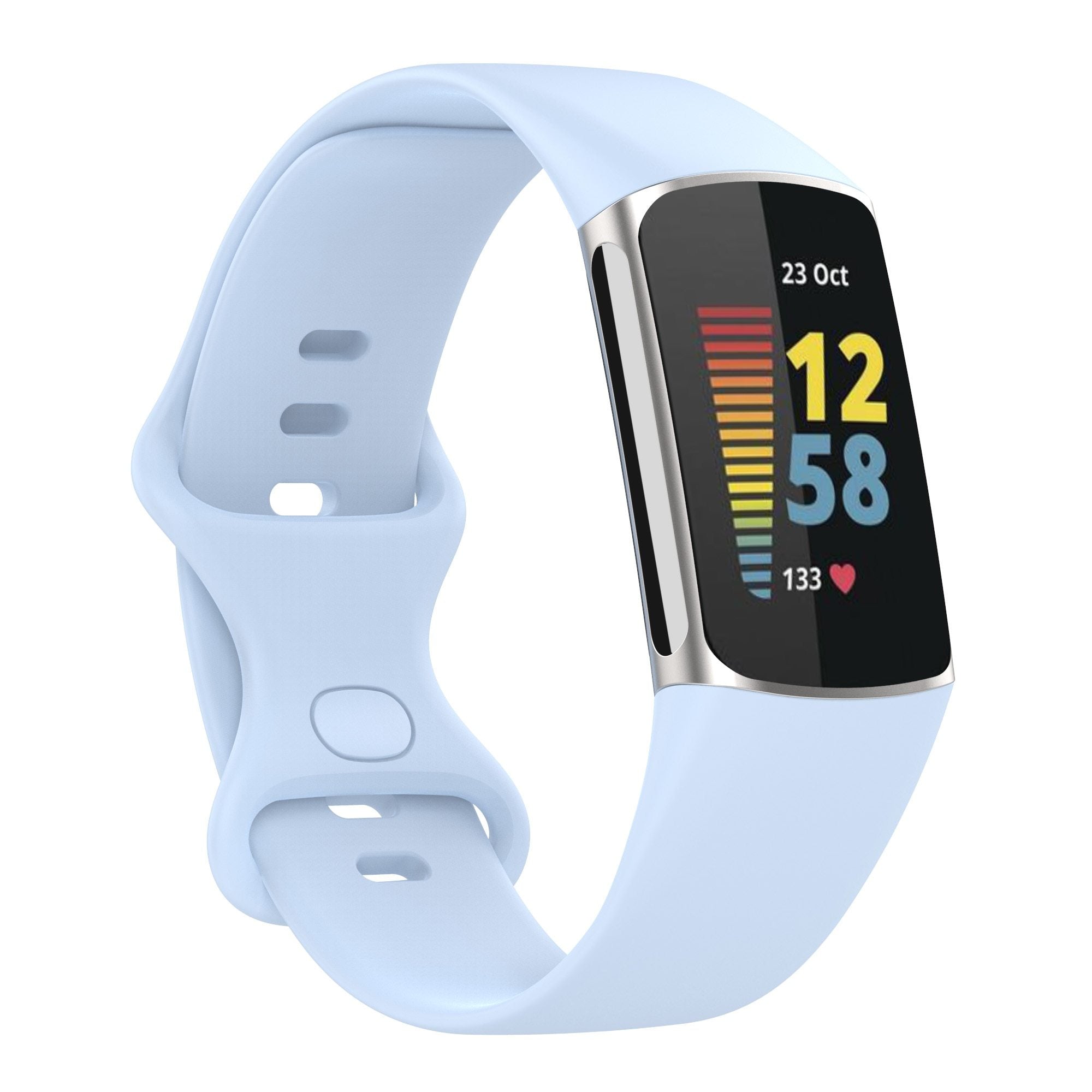 For Fitbit Charge 5 & Fitbit Charge 6 | Light Blue Silicone Band 