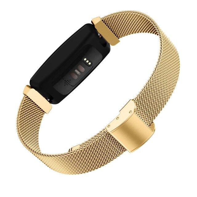 Compatible for Inspire 2 Bands & Inspire HR Bands & Inspire Ace 2 Band,  Stainless Steel Loop Metal Mesh Bracelet for Fitbit Inspire and Ace 2